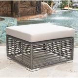 Panama Jack Outdoor Westerman Outdoor Ottoman w/ Cushion | 17 H x 16 W x 19 D in | Wayfair PJO-1601-GRY-OT/SU-739