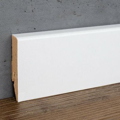 Südbrock - Sockelleiste Fußleiste weiß mdf foliert Fußbodenleiste 18x58mm Clip