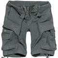 Brandit Basic Vintage Men's Cargo Shorts, Charcoal, 4X-Large