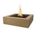The Outdoor Plus Quad 12" Concrete Propane/Natural Gas Fire Pit Concrete in White/Brown | 12 H x 42 W x 42 D in | Wayfair OPT-QD42-BRN-NG