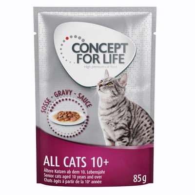 48 x 85 g Concept for Life All Cats 10+ in Soße - Katzenfutter Nass