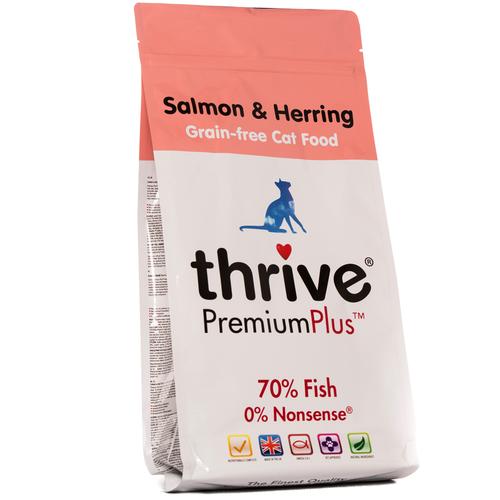 2x1,5kg Lachs und Hering Thrive getreidefreies Katzenfutter trocken