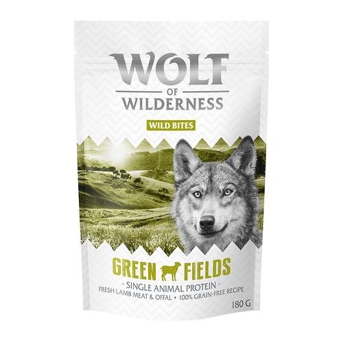 3x180g Wild Bites Green Fields Lamm Wolf of Wilderness Hundesnack