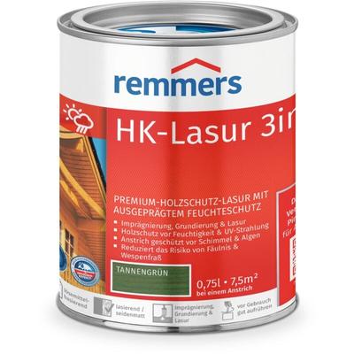 Remmers - HK-Lasur 3in1 tannengrün, 0,75 Liter, Holzlasur aussen, 3facher Holzschutz mit Image