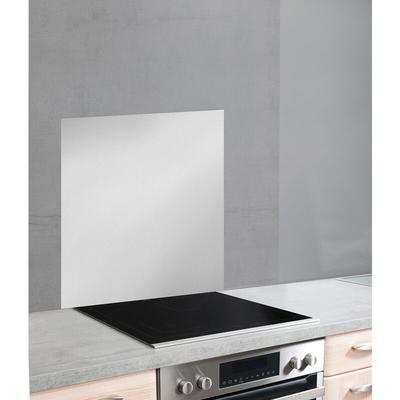 Glasrückwand Silber 60 x 70 cm, 60 x 70 cm, Silber glänzend, Gehärtetes Glas silber - silber Image