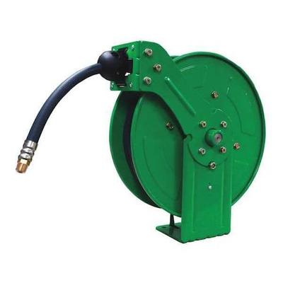 SPEEDAIRE 49AE03 Spring Return Hose Reel, 3/8 in Hose Diameter, 25 ft Length,