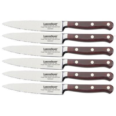 LamsonSharp Silver Forged 6 pc. Serrated Steak Knife Set
