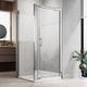 ELEGANT Pivot Shower Door Screen with 6mm Extra Toughened Glass Reversible Shower Cubicle Enclosure (Framed, 800x800mm)