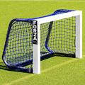 FORZA Mini Hockey Goal [Aluminium Folding Goal] - Black & Blue Net Options (Blue Net, 3ft x 2ft (0.9m x 0.6m))