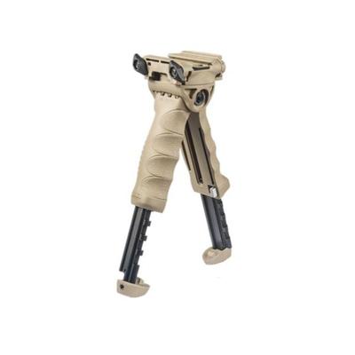 FAB Defense TPOD G2 FA Tactical Vertical Foregrip w/Integrated Adjustable Bipod 1in Flashlight Adaptor Flat Dark Earth FX-TPODG2FAT