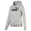 PUMA Women'S Ess Logo Hoodie Tr Sweatshirt, Light Grey Heather, Large