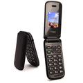 TTsims Flip TT140 Mobile Phone Camera Bluetooth Cheap Pay As You Go(Vodafone with £20 Credit, Black)