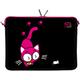 Digittrade Kitty to Go LS141-15 Designer MacBook Pro 15 Zoll Tasche aus Neopren bis 39,1 cm (15,6 Zoll) Mac Book Schutzhülle PC Computer Hülle Bag Katze pink-schwarz