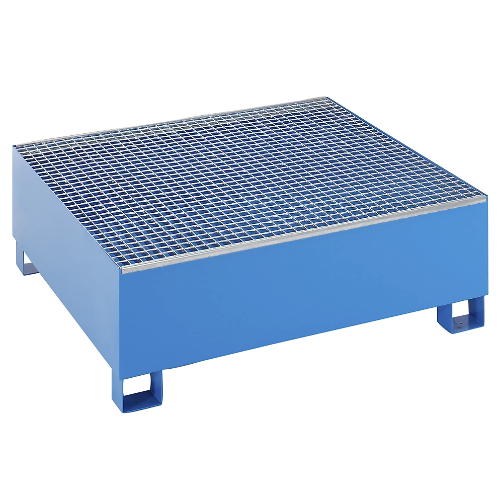 Cuve de rétention en acier pour fûts de 200 litres eurokraft basic
