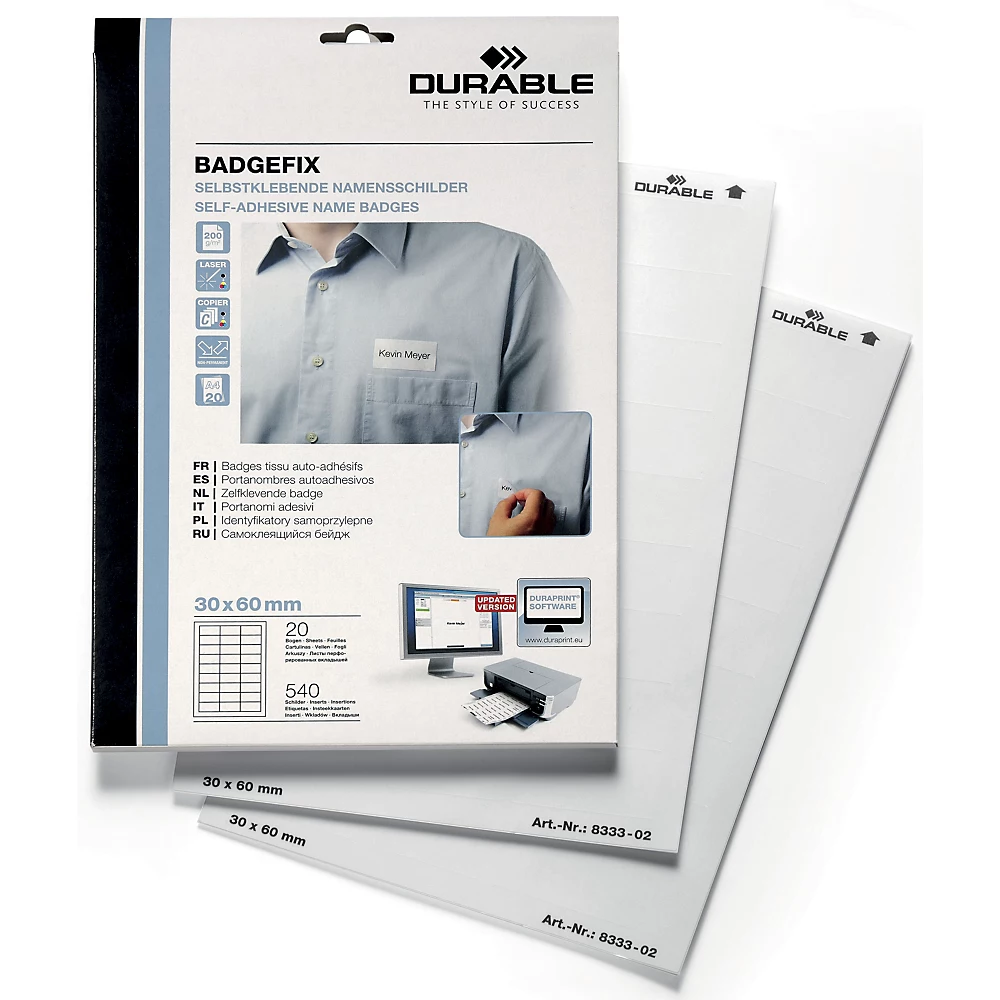 Badges autocollants DURABLE