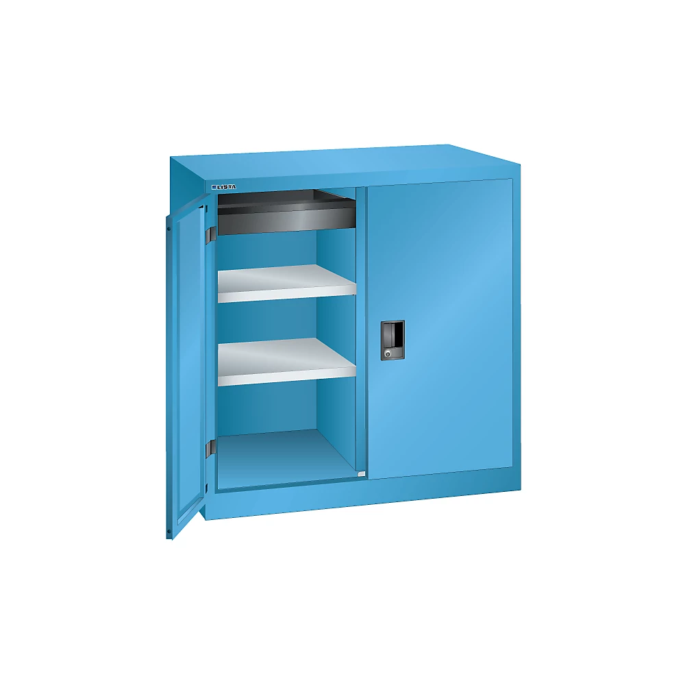 Armoire à portes battantes avec 2 tablettes LISTA