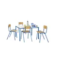 Ensemble polyvalent table et chaises eurokraft basic