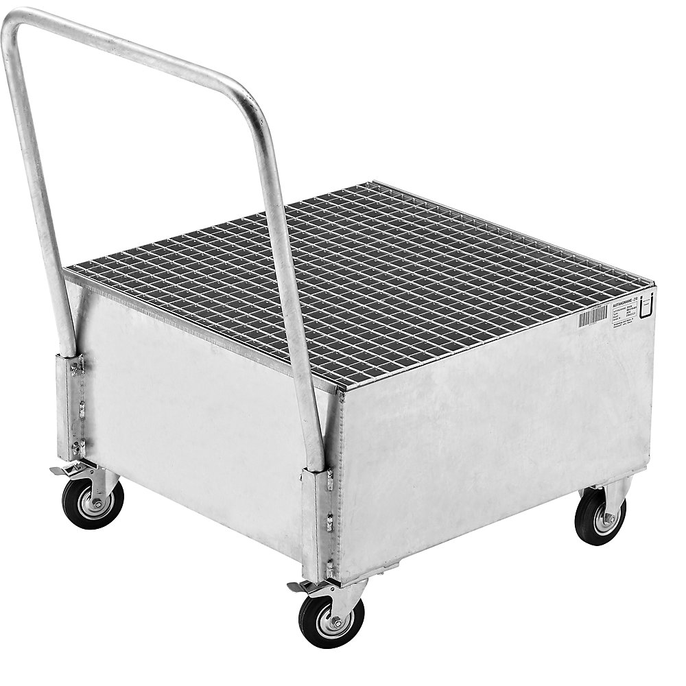 Cuve de rétention mobile en tôle d'acier eurokraft basic