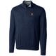 Men's Cutter & Buck Navy Auburn Tigers Big Tall College Vault Lakemont Tri-Blend Half-Zip Pullover Jacket