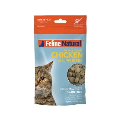 Feline Natural Chicken Healthy Bites Grain-Free Freeze-Dried Cat Treats, 1.76-oz bag