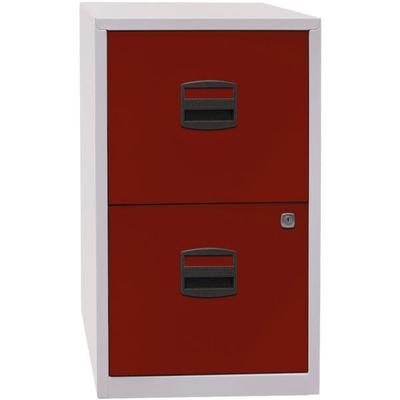 Bisley Home Hängeregistraturschrank »PFA« A4, einbahnig, 2 Schübe rot, 41.3x67.2x40 cm