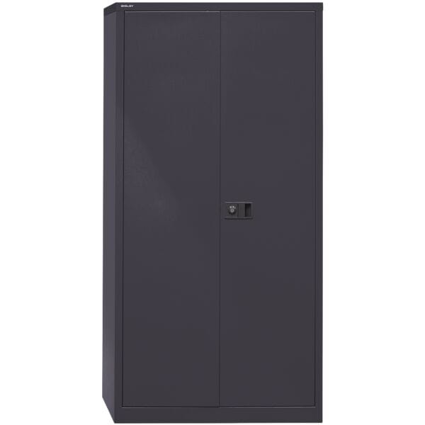 Bisley Stahlschrank mit Flügeltüren »Universal« 91,4 x 195 cm Fachboden schwarz schwarz, 91.4x195x40 cm