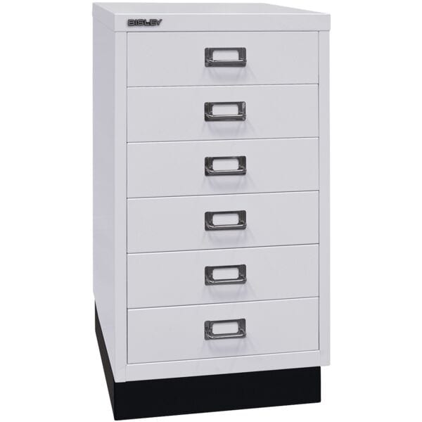 Bisley Schubladenschrank »MultiDrawer« A3, einbahnig, 6 Schübe, mit Sockel grau, 34.9x67x43.2 cm