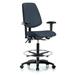 Symple Stuff Beckett Ergonomic Drafting Chair Upholstered/Metal in Gray/Black/Brown | 43 H x 27 W x 25 D in | Wayfair