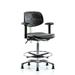 Symple Stuff Salma Drafting Chair Aluminum in Brown/Gray | 33.5 H x 27 W x 25 D in | Wayfair D243FE9CDA8A4BF491B8332127DF4D1C