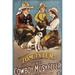 Buyenlarge The Cowboy Musketeer - Vintage Advertisement Print in Brown/Green/Yellow | 66 H x 44 W x 1.5 D in | Wayfair 0-587-62211-LC4466