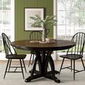 Daxton Round Solid Wood Dining Table Wood in Brown Laurel Foundry Modern Farmhouse® | 30 H x 56 W x 56 D in | Wayfair