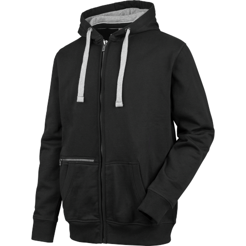 Sweat de travail zippé Hoody Street Style Noir