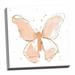 Harriet Bee Gilded Butterflies II Blush Watercolor Canvas in Pink/White | 12 H x 12 W x 0.75 D in | Wayfair 0B6841E111724C3F92F43930C1FF76EF