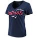 Women's G-III 4Her by Carl Banks Navy New England Patriots Post Season V-Neck T-Shirt