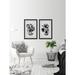 Orren Ellis 'Flower Buds' 2 Piece Framed Acrylic Painting Print Set Paper in Black/Green/White | 12 H x 16 W x 1.5 D in | Wayfair