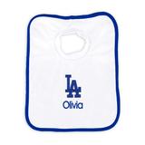 Newborn & Infant White Los Angeles Dodgers Personalized Bib