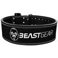 Beast Gear Weight Lifting Belt for Women & Men - 4" Wide Leather PowerBelt with Back and Core Support for Gym, Deadlifting, Strength Training, Squats and Powerlifting