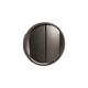 Legrand - Enjoliveur large gris graphite 2 touches pour double interrupteur va-et-vient ou poussoir