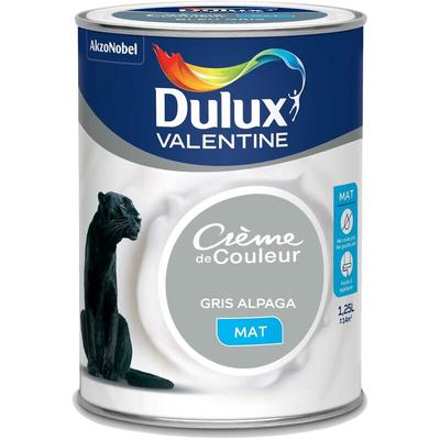 Peinture Crème De Couleur Mat Gris Alpaga 1,25 L - Dulux Valentine