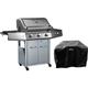 Barbecue Gaz Bingo 4 - 4 brûleurs dont 1 latéral - 14kW + Housse protection - Argenté