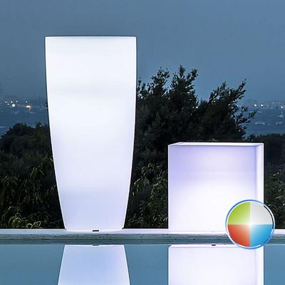 Harz-Blumentopf rund mod. Agave h 70 mit multicolor led Image
