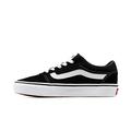 Vans Women's Ward Sneaker, Suede Canvas Black White, 8 UK