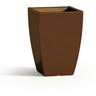 Vaso quadrato in resina mod. Parodia 33x33 cm h 50 marrone