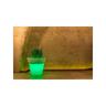 Vaso con Led in resina h 45 mod. Begonia Tondo lampada verde