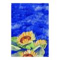 Betsy Drake Interiors Rising Sunflower 1-Sided Polyester Garden Flag in Blue | 18 H x 12.5 W in | Wayfair FL775
