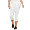 Ulla Popken Women's 7/8 Jeggings Overdyed Leggings, White, 24