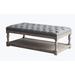 Greyleigh™ Newport Solid Wood Floor Shelf Coffee Table w/ Storage Wood in Gray | 17 H x 47 W x 24 D in | Wayfair 4E0AE51D97D54ABA910CB71FB166B82F