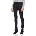 Mavi Damen Adriana Jeans, Schwarz (Black Coated Sporty 26713), 26W / 30L