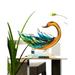 Charlton Home® Burford Swan Bowl Sculpture Glass in Blue/Brown/Green | 6.75 H x 9.5 W x 5 D in | Wayfair 2A1821435E43484987AC380D9958DFE6