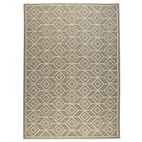 White 60 x 0.5 in Area Rug - Brayden Studio® Ormond Geometric Handmade Tufted Beige Area Rug Viscose/Cotton/Wool | 60 W x 0.5 D in | Wayfair